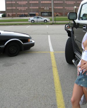 Teen Kasia Parking Lot Flasher