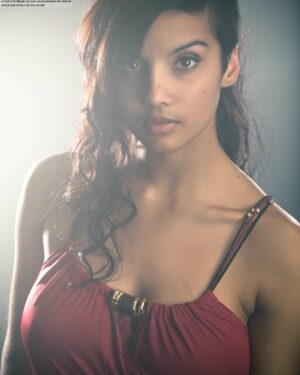 Indian Babe Shanaya Red Dress Nudes