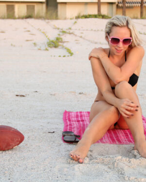 Blonde Assault Football Fan