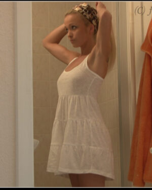 Blonde Reading Upskirt Frivolous Dress Order