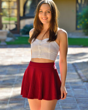 Brooke Mini Skirt Flashing for FTV Girls