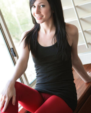 Catie Minx Red Tights