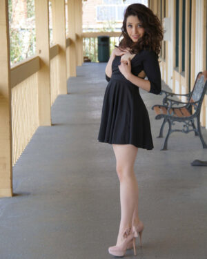 Eva Black Dress Flashing Real Girl
