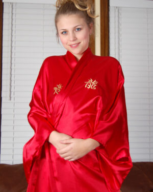 Gemini Silk Robe Nothing Underneath