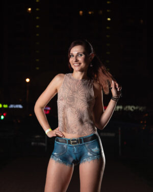 Jeny Smith Body Painted Shorts