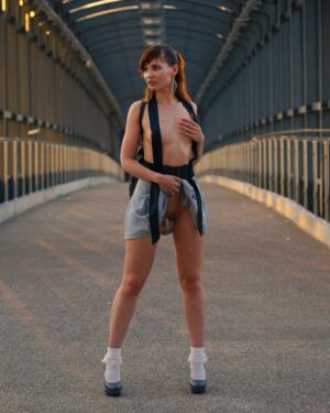 Jeny Smith Mini Skirt Flashing