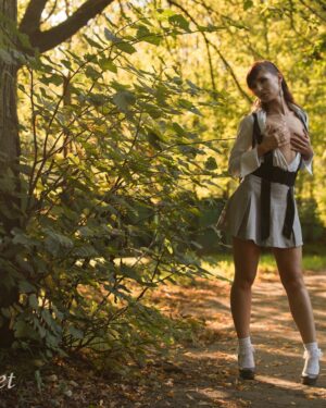 Jeny Smith Mini Skirt Flashing