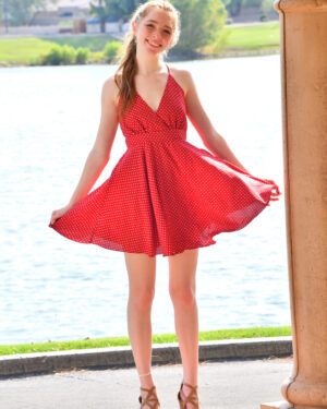 Myra FTV Girls Red Dress Upskirt
