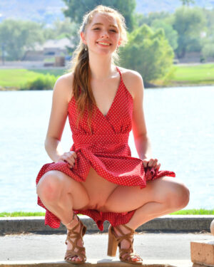 Myra FTV Girls Red Dress Upskirt