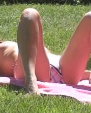 Nikki Sims Nude Sunbathing