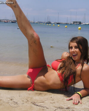 Sarah Red Bikini Vacation