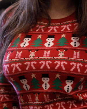 Shelley Fox Christmas Sweater Boobs