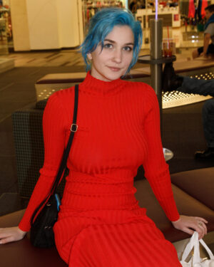 Skye Blue Tight Red Dress Zishy