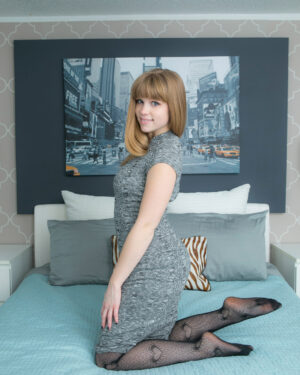 Skylar Scott Sweater and Fishnet Cosmid