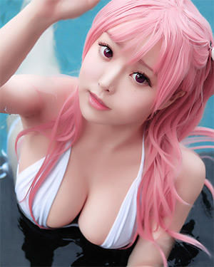 Mia Cute and Busty Pink Bunny