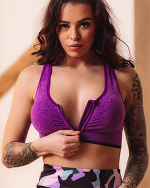 Mia Stryker Lounge Purple Skin Tight Glamour